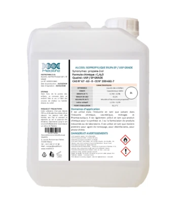 SOLNATCHI ALCOOL ISOPROPYLIQUE EP / USP GRADE 99,9% - 2L