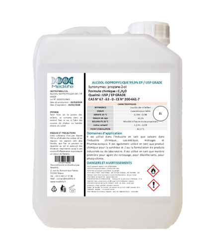 Alcool Isopropylique 99,9% 1L – Pureté Max, Pour électronique Et Nettoyage
