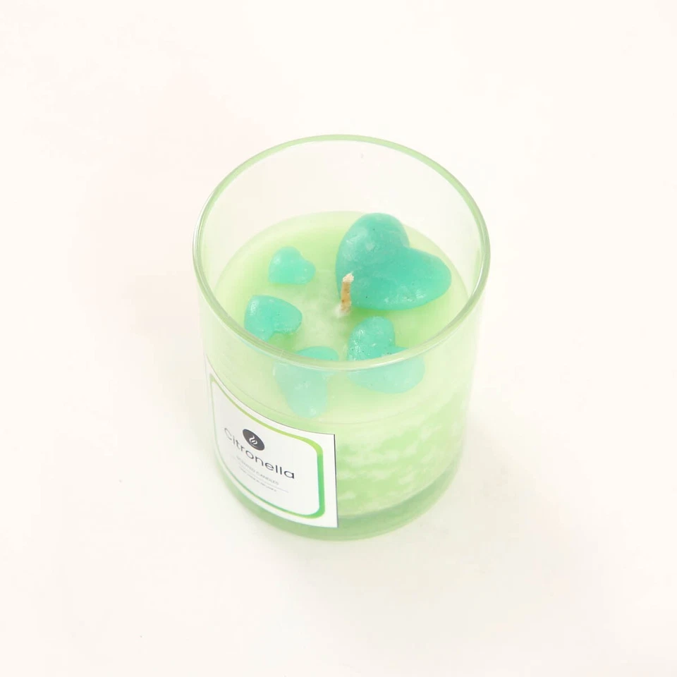 Citronella Mini-Heart Candle Scented Beeswax Handmade Home Decor Jar Decor New - Image 2 of 3