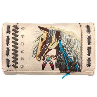 Zelris Western Rearing Horse Women's Tote Purse With Wallet Set - PU Leather Concealed Carry Bag - View #7