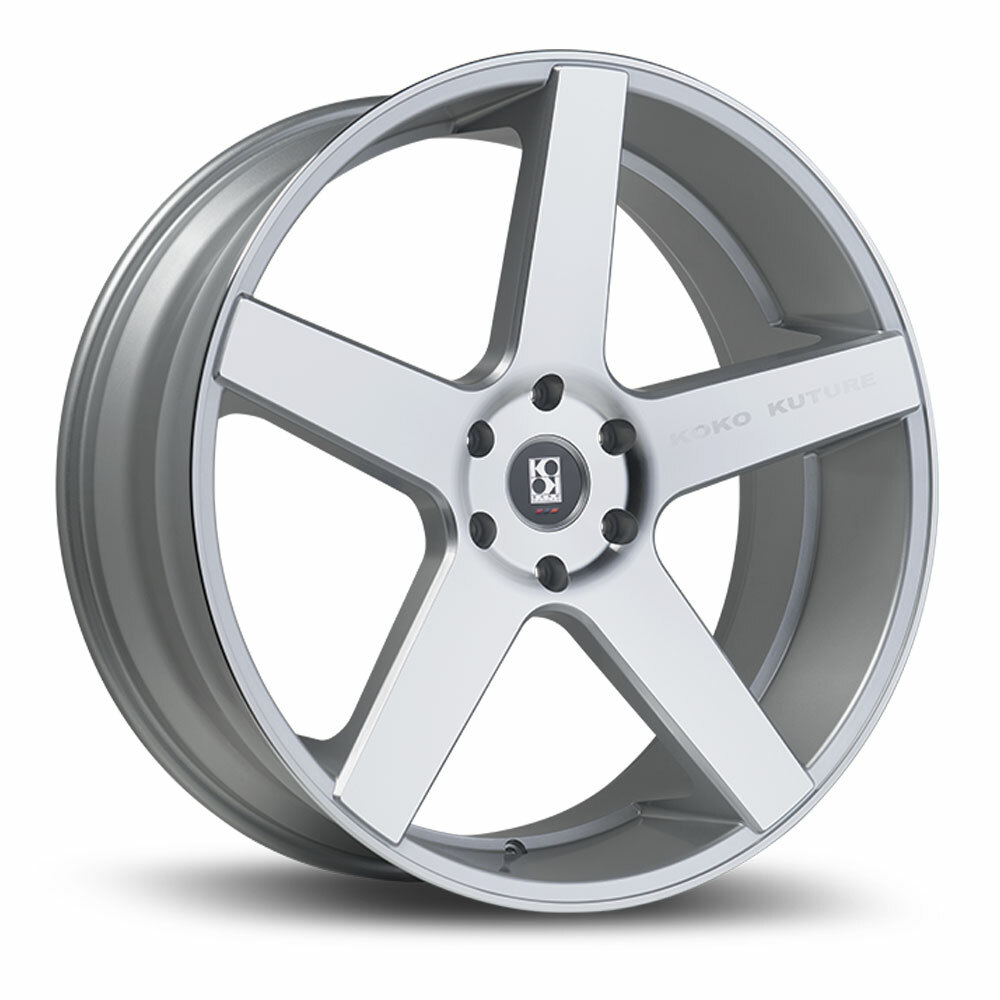 24" Koko Kuture Sardinia Silver 24x9.5 Concave Wheels Rims Fits Rolls-Royce Dawn
