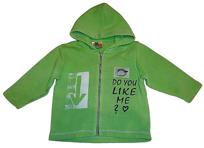 Jungen Kapuzen Jacke Langarm CIT-CIT Gr. 4 grün - mit Fehler -