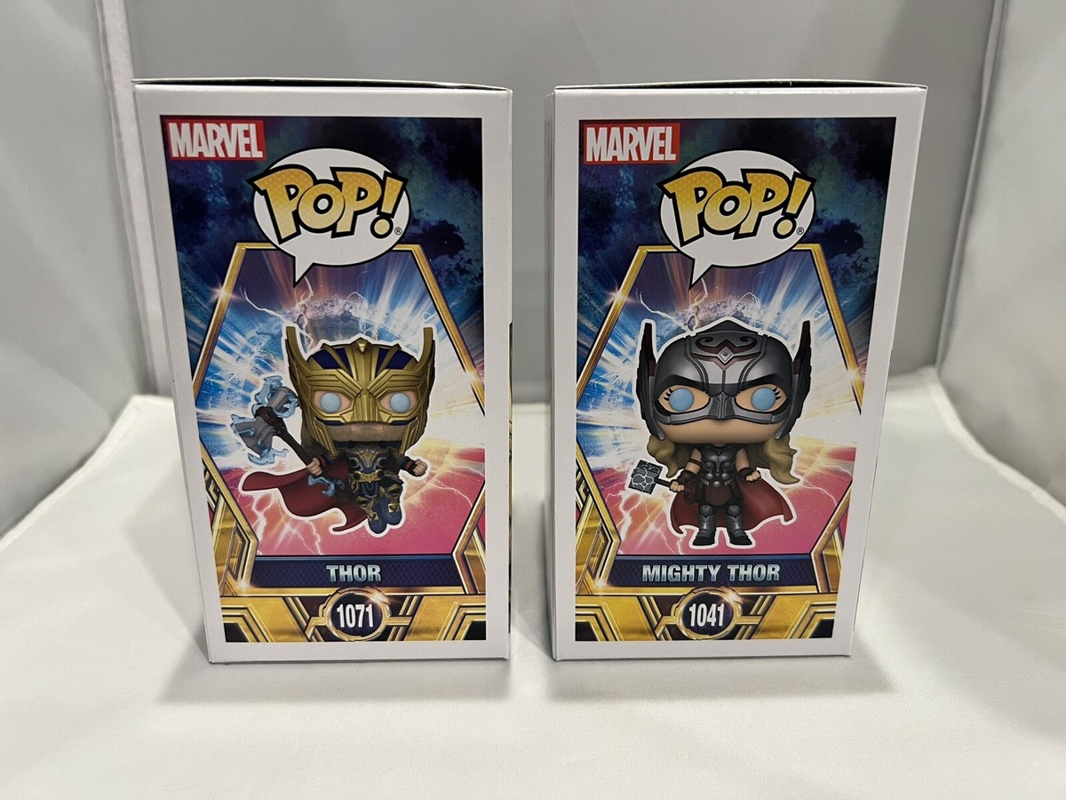 ファンコ ポップ MARVEL THOR 1041 & 1071 Marvel Funko Thor And Mighty Thor 1041, 1071 Funko Pops In