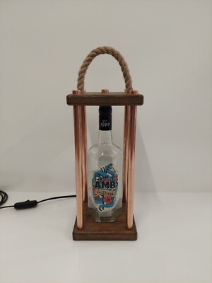 Upcycling Flaschenlampe, Lambs Spiced 70cl