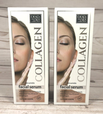 Dead Sea Collection COLLAGEN Anti Wrinkle Facial Serum 1.69oz (2 Pack)