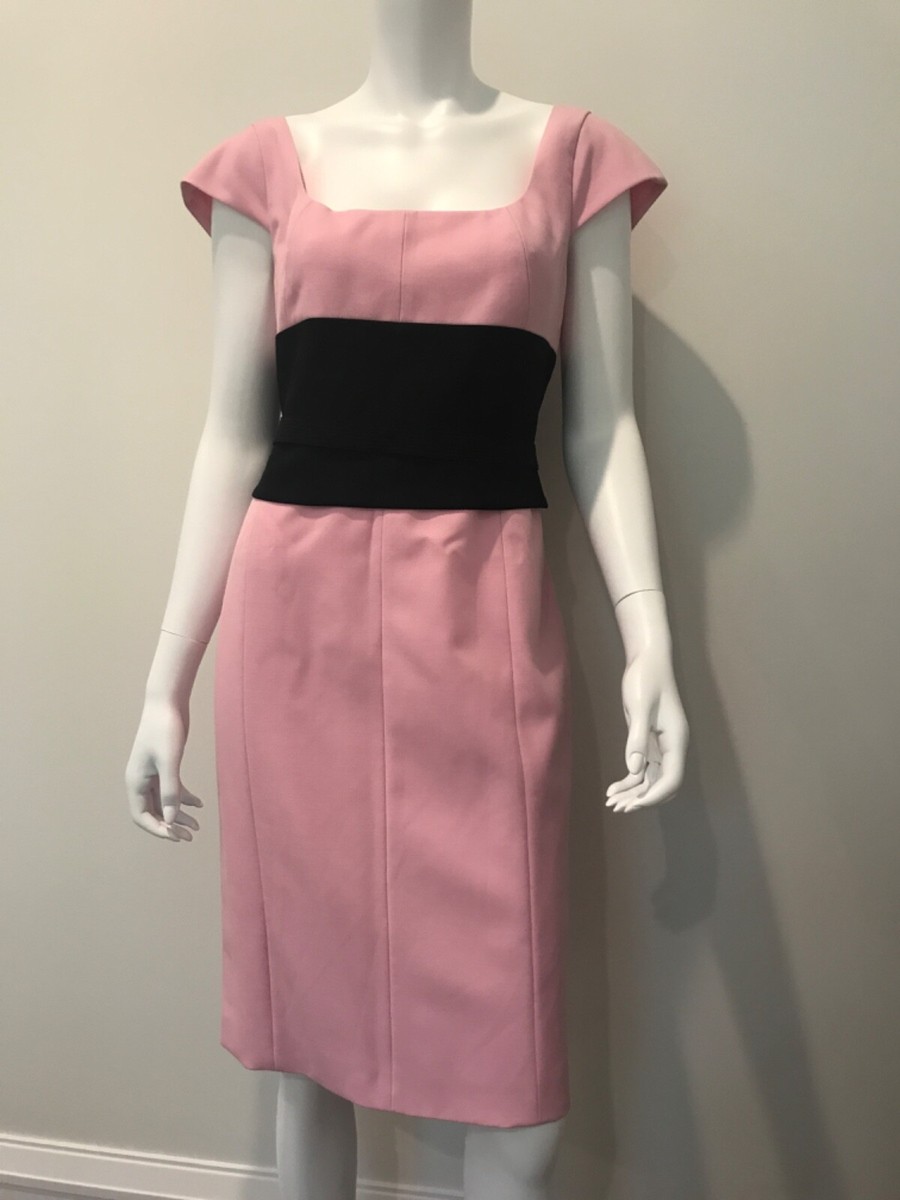 narciso rodriguez pink dress Square Neckline Knee-Length Dress