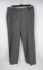 Talbots Women's Signature Flare Dress Pants Sz 10P Gray BlackWool Blend EUC