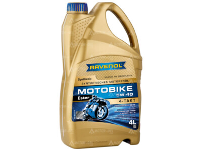 4 Liter RAVENOL Motobike 4-T Ester SAE 5W-40, Motorenöl Made in G