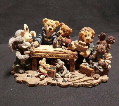 Boyds Bears & Friends 1996 Limited Edition Noah And Co..Ark Builders Autographed