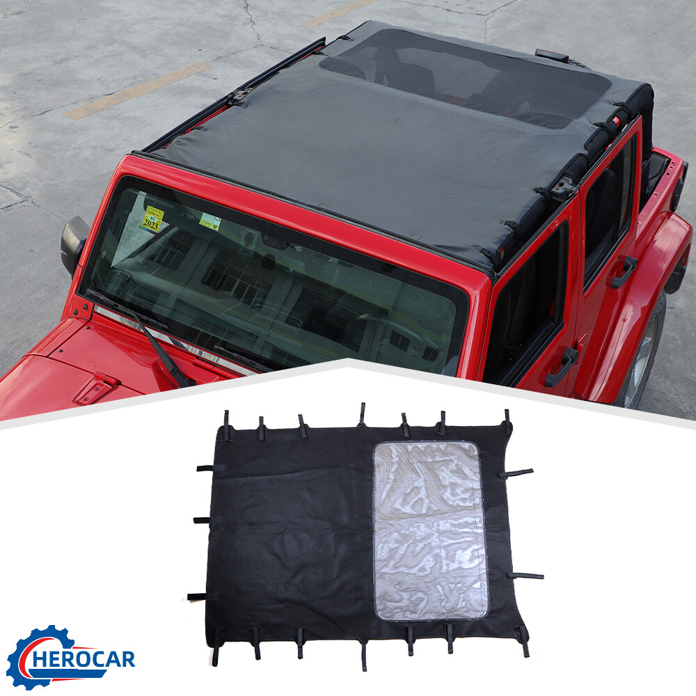 Parasol De Malla Tipo Bikini Para Jeep Wrangler JK (2007-2017) – Protección UV Y Contra El Viento, 2 Puertas