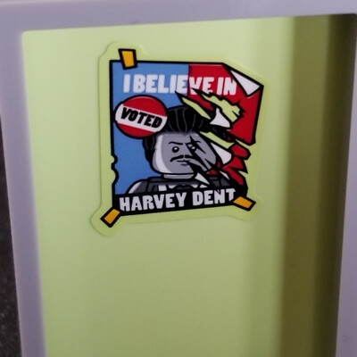 LEGO 1x4x6 Door Frame Prison Jail Cell Wall w/ Harvey Dent Decal