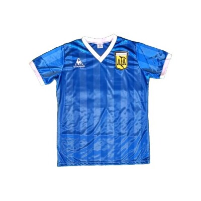 Argentina Away 1986 Soccer Jersey Hand Of God Maradona 