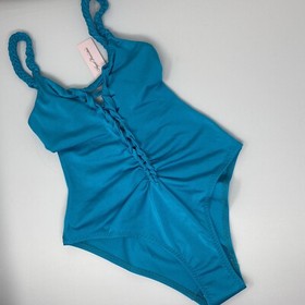 Agent Provocateur Marlow Turquoise Swimsuit AP5 Extra Large NWT