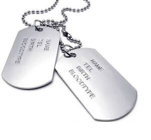 mens personalised dog tag necklace