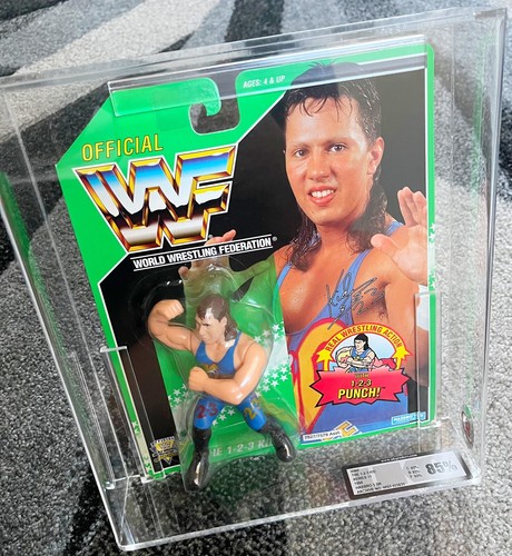 WWF Hasbro Moc 123 Kid Green Card UKG Graded 85% H...