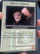 DARK LEGACY WHEEL OF FIRE 2000 BABYLON 5 CCG COLLECTORS CARD NEAR MINT UNPLAYED