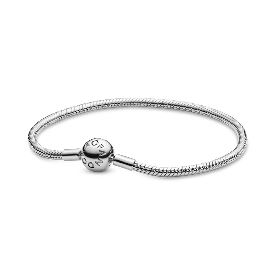 PANDORA Armband Charms 925 Sterlingsilber Kugelverschluss Schlangenmuster 590728