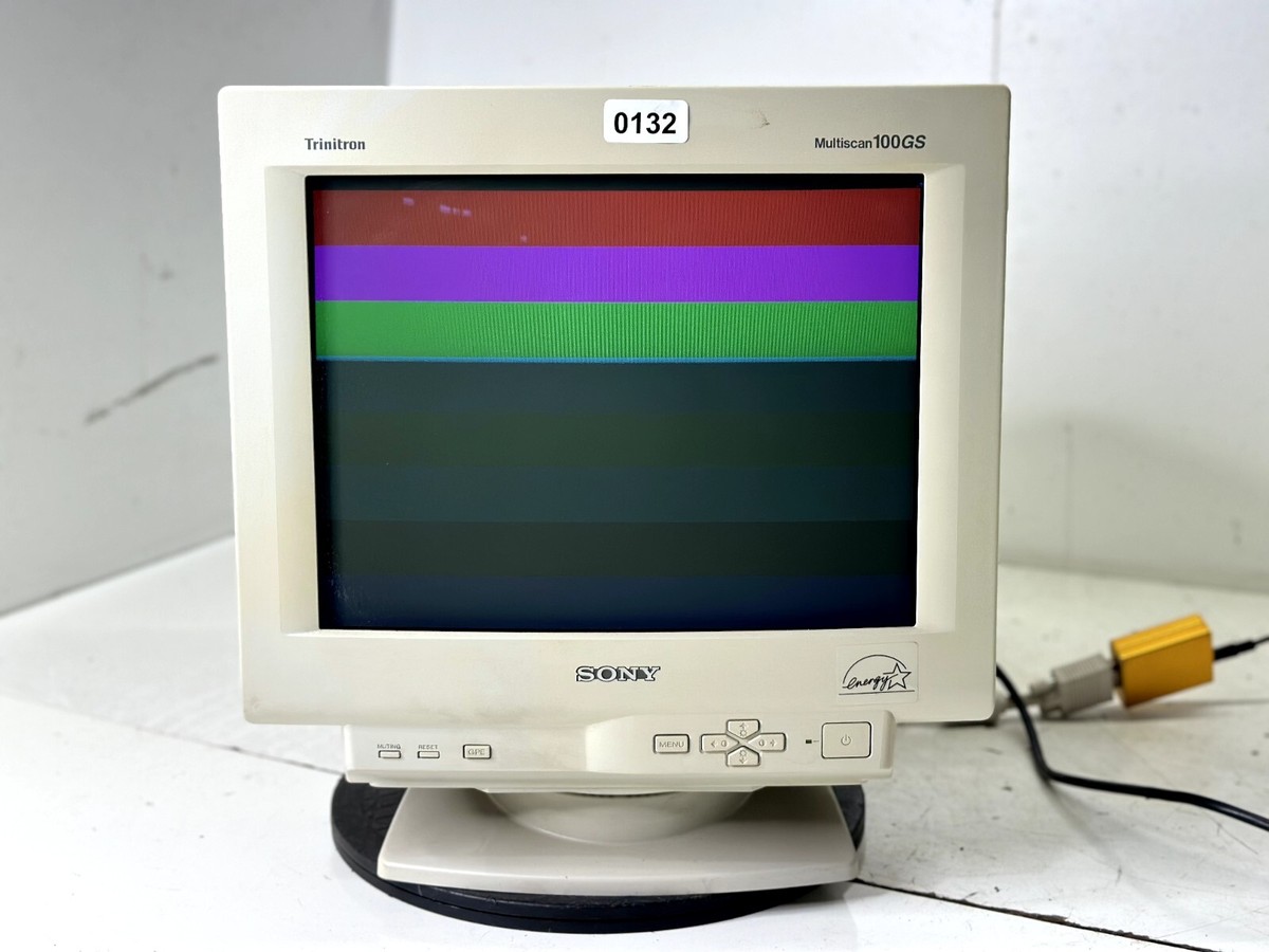 VINTAGE SONY 100GS Trinitron MULTISCAN RETRO COLOR MONITOR CDP