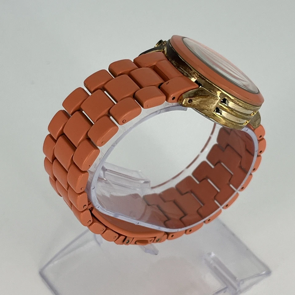 Adrienne Vittadini Women's Watch AD9128 Orange & Gold Tone NEW BATTERY RUNS! - Image 4 of 4
