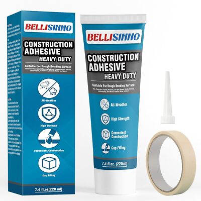 Construction Adhesive Heavy Duty, Cement Glue for Concrete, Floor, Wall, Stone,