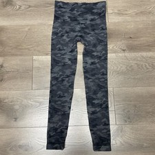 Spanx Leggings Women's Size M Camo Black and Gray