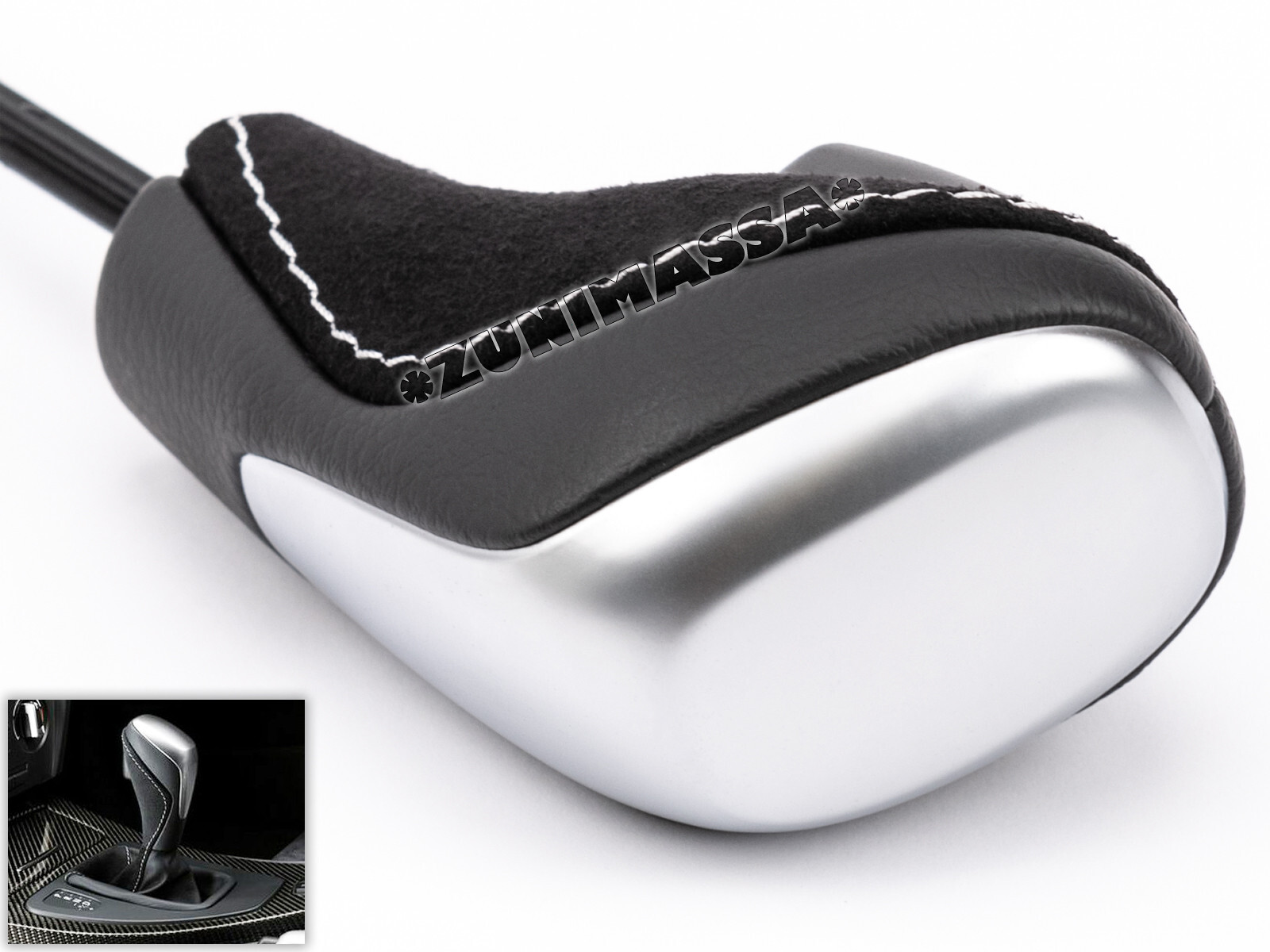 Pomo levier de vitesse en cuir et alcantara pour BMW E60 E61