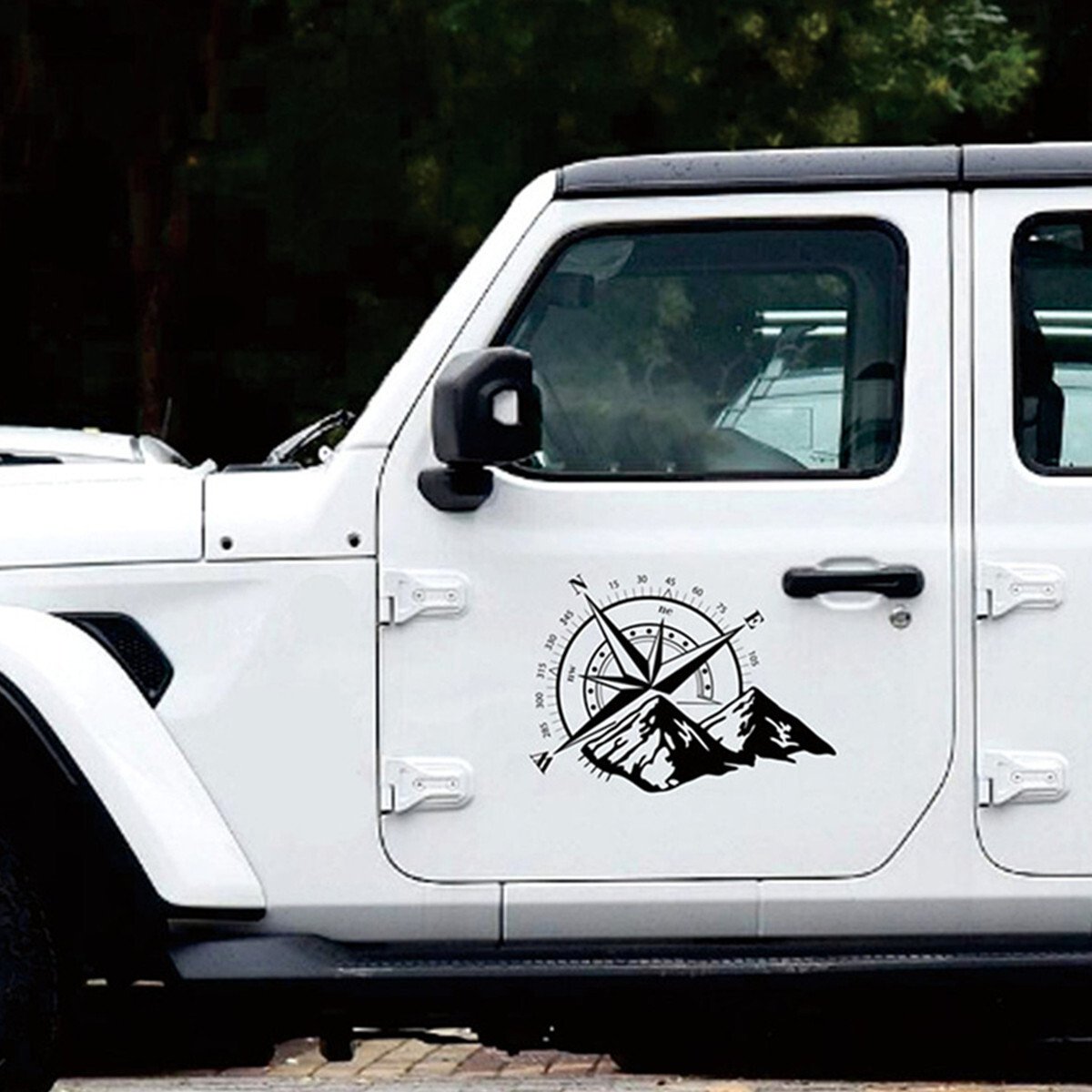 Car Door Hood Window DIY Sticker Compass Graphics Vinyl Decal Decoration 48x34cm