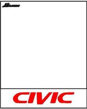 Js Racing Style Track Decal Number Plates Red Jdm Honda Civic Ef Eg Ek Fd Fa Em