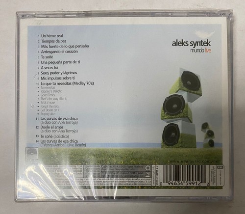 ALEKS SYNTEK - MUNDO LIVE - MEXICAN CD ALBUM, STILL SEALED, LATIN ROCK - Foto 2 di 2