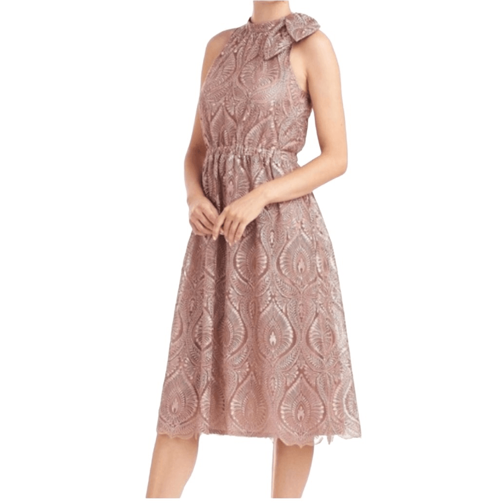 JS Collections Womens Dress Size 16 Champagne Crochet High Neck Mature New  Years | eBay