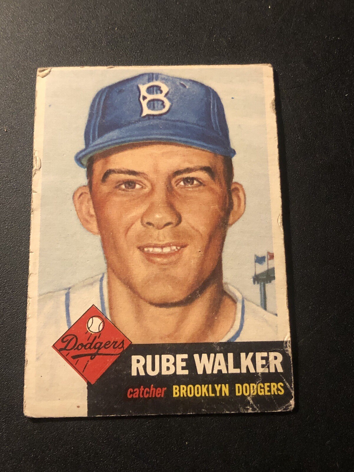 1953 Topps Rube Walker (Bio Information is Black) #134 VG/Poor