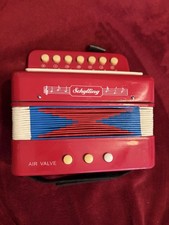Schylling Little Red Accordion Child's Squeeze Box Musical Instrument Toy