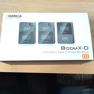 Comica BoomX D D2 2.4G Wireless Mic Kit 1Rx 2Tx Clip On Hot/Cold Shoe