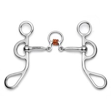 Showman Argentine Shank Bit w/ Three Piece Jointed Copper Rollers