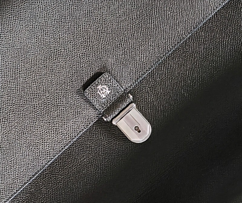 Dunhill Men’s Black Leather Laptop Bag Saffiano Leather