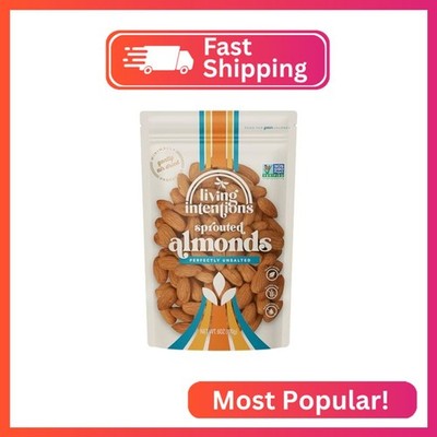 Living Intentions Activated Sprouted Nuts, Unsalted Almonds, Gluten Free, Vegan,