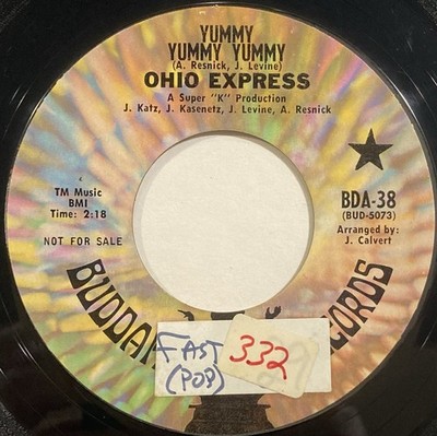 Ohio Express   Yummy Yummy Yummy / Zig Zag   Buddah Records - BDA-38   1968 45
