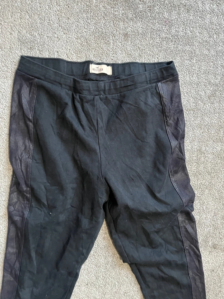 Hollister Leggings Pants Size L Black Womens Solid Large - Image 2 of 4
