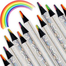 30 Pack Rainbow Colored Pencils 4 Colors in 1 Multicolor Pencil for Kids Art