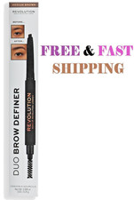Makeup Revolution Duo Brow Definer Pencil & Brush 0.25 g Medium  Brown