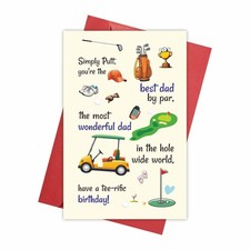Golf Pun Birthday Card for Dad - Funny Birthday Card for Daddy Grandpa Husban...