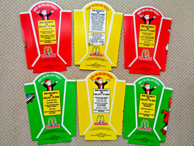 McDonald's Monopoly SEGA Saturn French Fry Holders W/ Unpulled Tabs