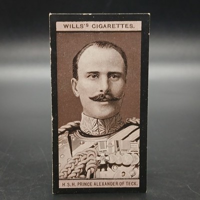 Antique Wills Portraits Of Royalty PRINCE ALEXANDER OF TECK Tobacco Cigarette