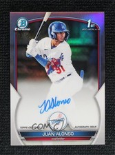 2023 Bowman Chrome Prospect Refractor 193/499 Juan Alonso #CPA-JA Auto 0o3x