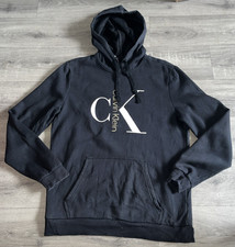 Calvin Klein Czarna Unisex Bluza z kapturem Pit To Pit 21". (MB2)