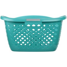 1.8 Bushel Hip Grip Plastic Laundry Basket, Teal, Adult / Tween