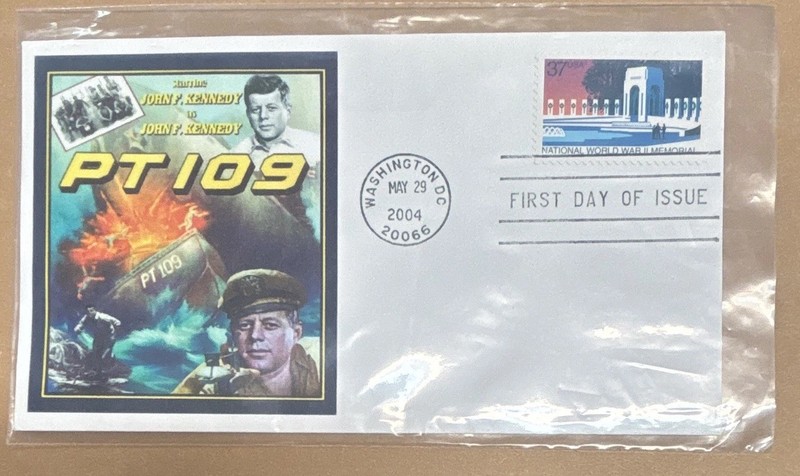 First Day Cover (FDC) from the 2004 issue of the National World War II Mem stamp