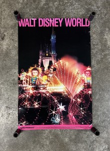 VTG WALT DISNEY WORLD SPECTROMAGIC PARADE POSTER MICKEY MAGIC KINGDOM 18"x28"