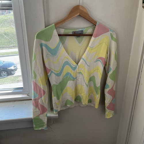 Missoni Womens Wave-Pattern Slim Cardigan