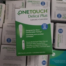 100 Ct. OneTouch Delica Lancets Extra Fine 33 Gauge New Unopened Box